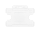 White Dual-Sided BioBadge Open Faced ID Card Holders - Landscape (Pack of 100) — card holder view