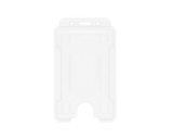 White Single-Sided BioBadge Open Faced ID Card Holders - Portrait (Pack of 100) — card holder view
