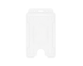 White Single-Sided BioBadge Open Faced ID Card Holders - Portrait (Pack of 100) — card holder view