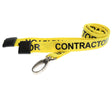 Yellow Contractor Lanyards with Metal Lobster Clip (Pack of 100) — lanyard view
