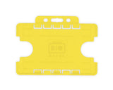 Yellow Dual Sided BioBadge Open Faced ID Card Holders - Landscape (Pack of 100) — card holder view
