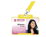 Yellow Single-Sided BioBadge Open Faced ID Card Holders - Landscape (Pack of 100) — usage example 4