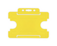 Yellow Single-Sided BioBadge Open Faced ID Card Holders - Landscape (Pack of 100) — card holder view