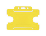 Yellow Single-Sided BioBadge Open Faced ID Card Holders - Landscape (Pack of 100) — card holder view