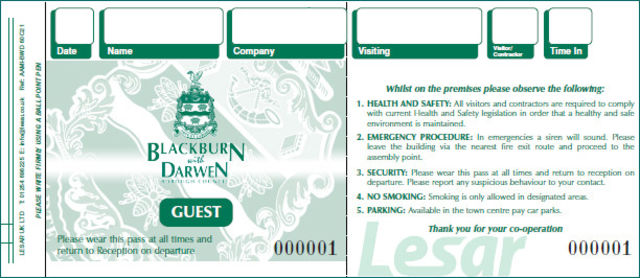 Visitor and Contractor ID