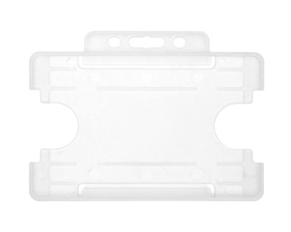 Clear Single-Sided BioBadge Open Faced ID Card Holders - Landscape (Pack of 100)