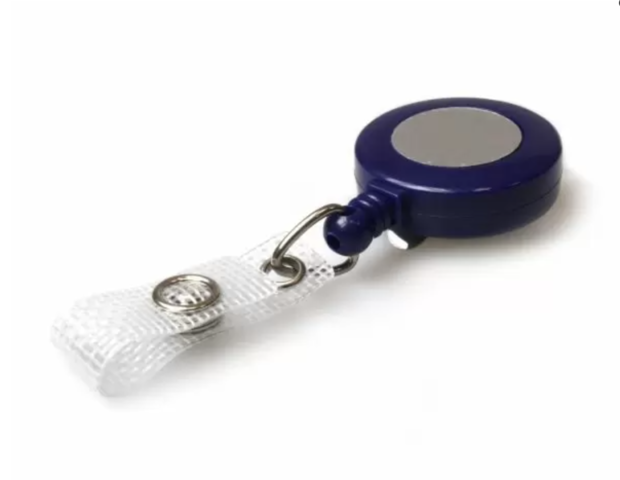 Royal Blue ID Badge Reel with Strap Clip (Pack of 50)