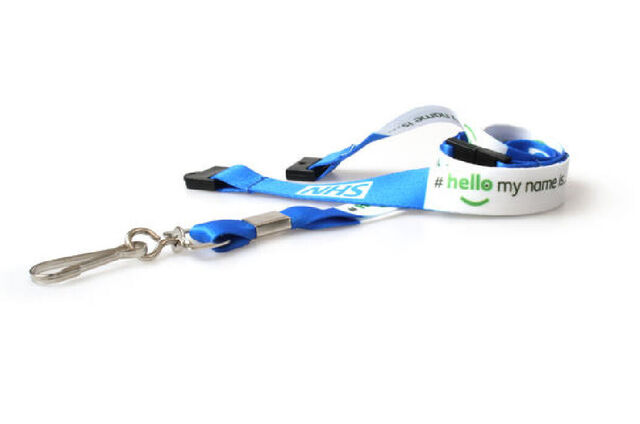 15MM NHS #HELLOMYNAMEIS Printed Lanyards (Pack of 100)