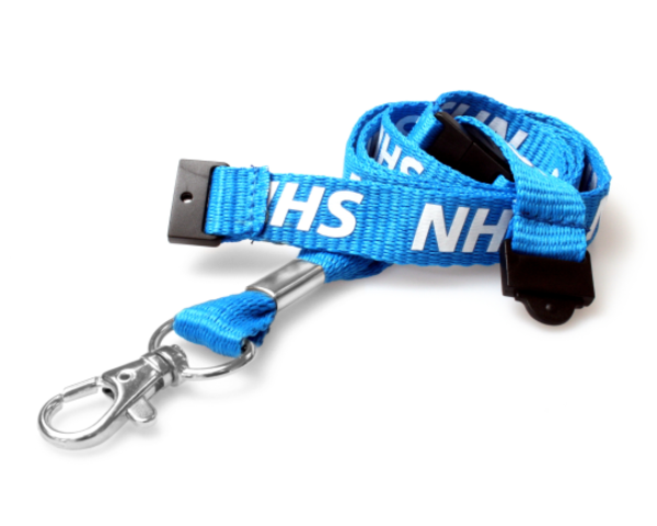 NHS Staff Lanyards with Triple Breakaway and Metal Trigger Clip (Pack of 100)