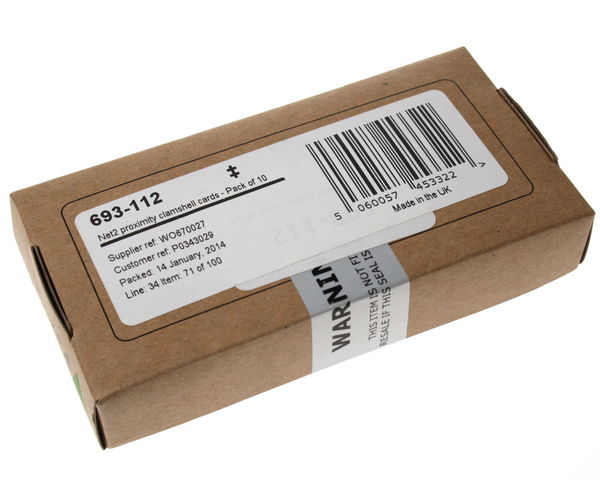 Paxton 693-112 Net2 Proximity Clamshell Cards (Pack of 10)