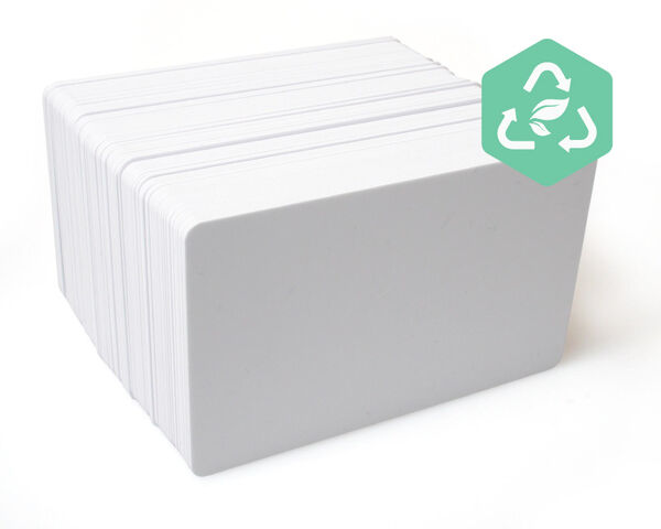 Dyestar Blank White Biodegradable Plastic Cards (Pack of 100)