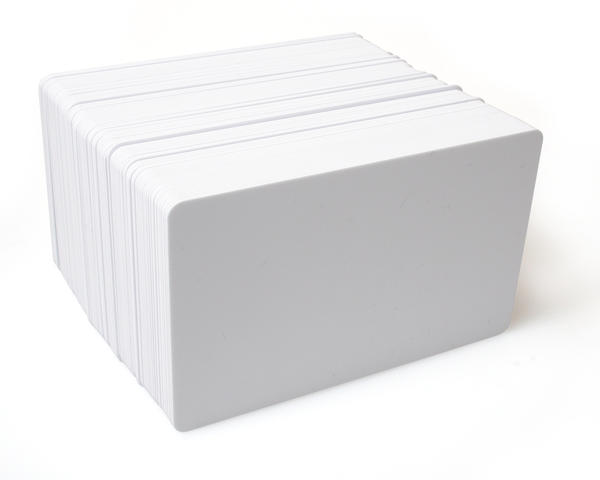 Blank White Dyestar Cards with PET Core - Pack of 100