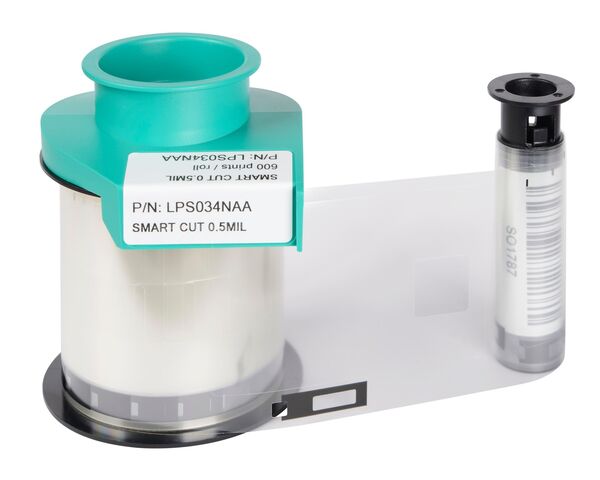 Evolis LPS034NAA 0.5mil Clear Smart Cut Patch Ribbon (600 Prints)