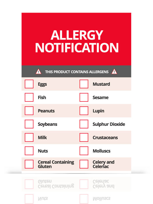 Allergy Notification Label image