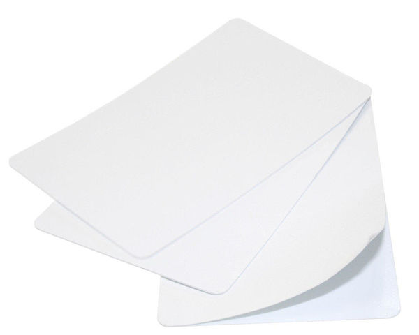 Blank White Self-Adhesive 320/400/480-Micron Plastic Cards (Pack of 100)