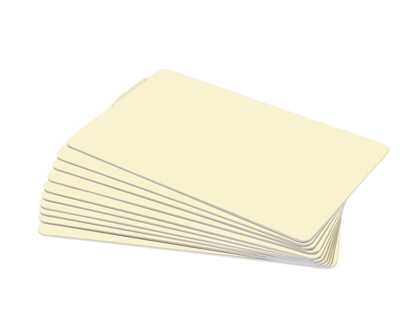 Cream Plastic Cards 760 Micron - Pack of 100