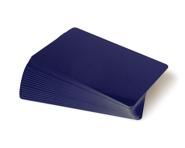 Dark Blue Plastic Cards 760 Micron - Pack of 100