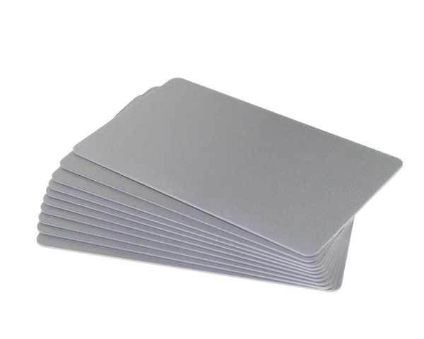 Silver Coloured Cards 100 Pack - 760 Micron