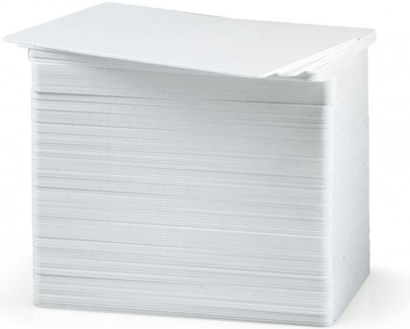 Zebra Premier 30 MIL Blank White Plastic Cards (Pack of 500)