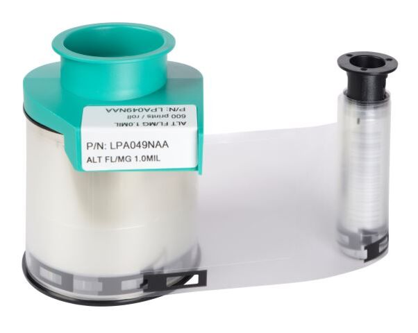 Evolis LPA049NAA 1.0mil Alternate Clear Patch Full/Mag cut Ribbon (600 Prints)