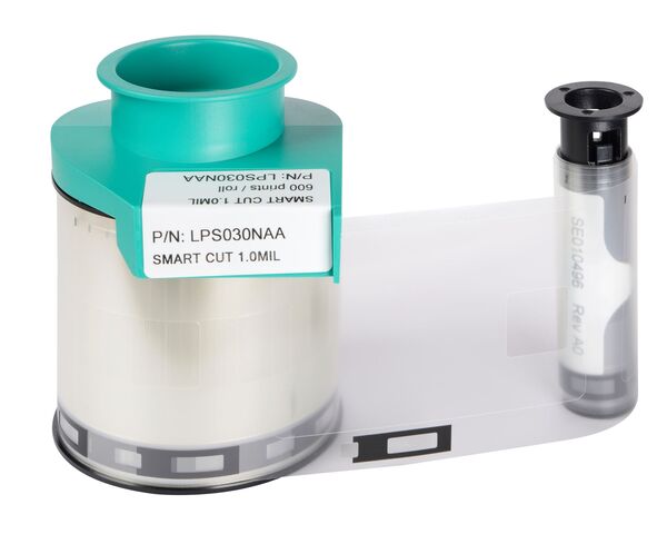 Evolis LPS030NAA 1.0mil Clear Smart Cut Patch Ribbon (600 Prints)