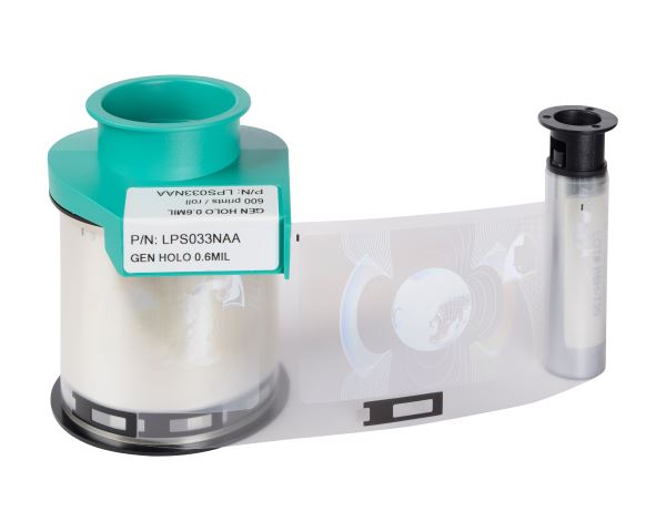 Evolis LPS033NAA 0.6 mil generic hologram patch laminate (600 Prints)