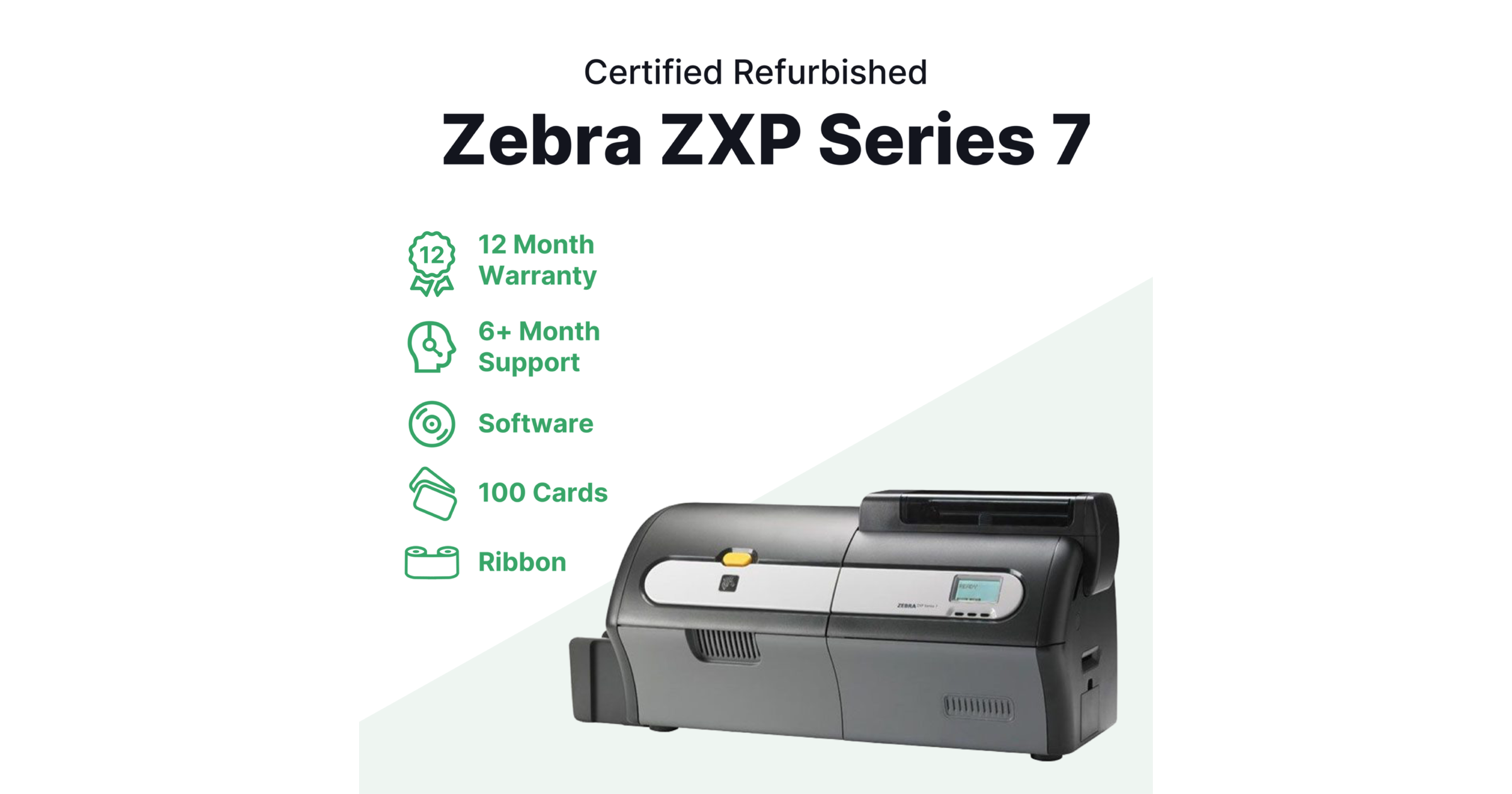 Zebra ZXP Dual Sided Series 7 Refurbished ID Printer