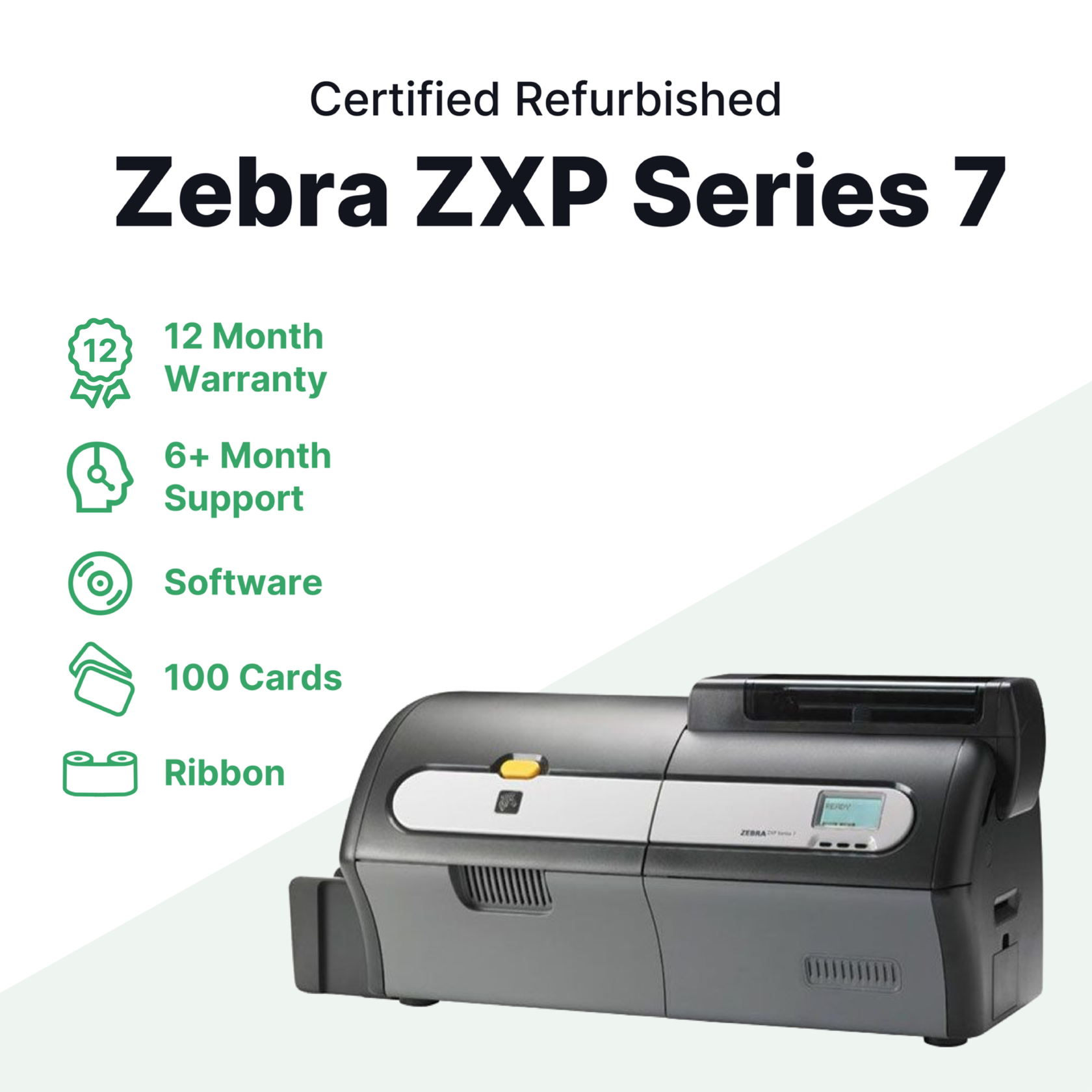 Zebra ZXP Dual Sided Series 7 Refurbished ID Printer