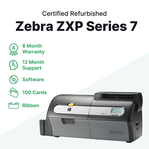 Zebra ZXP Dual Sided Series 7 ID Printer Refurbished ID Printer