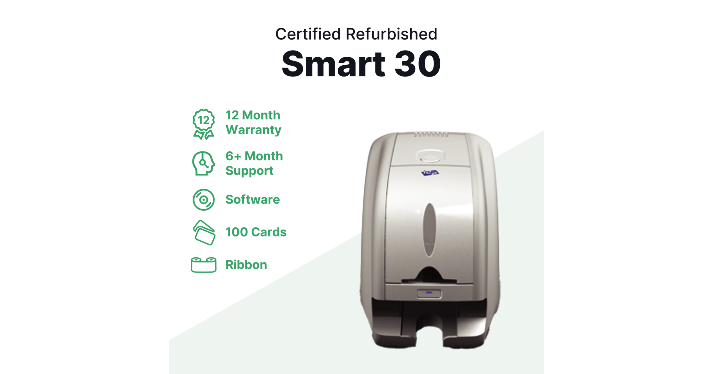 Smart 30 Single Sided Refurbished ID Card Printer