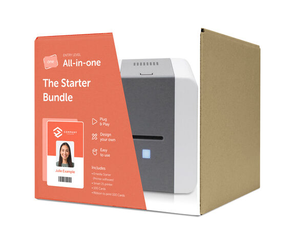 Starter Kit - Smart 21 ID Card Printer Bundle