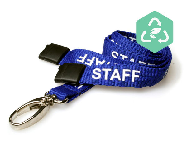 Royal Blue Staff Lanyards with Metal Lobster Clip (Pack of 100)