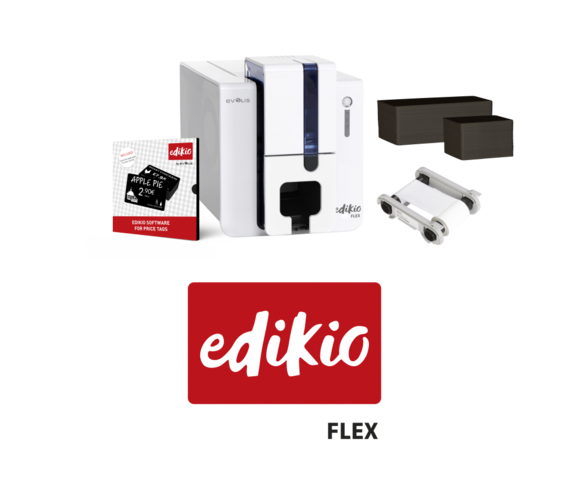 Evolis Edikio Price Tag Flex Printer Bundle