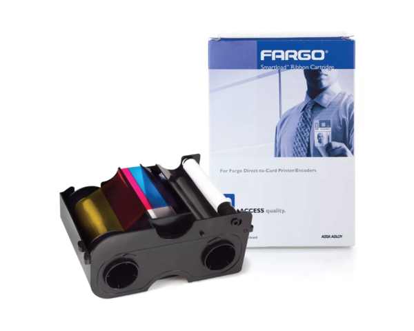 Fargo 45000 YMCKO Colour Ribbon with Cleaning Roller (250 Prints)