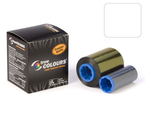 Zebra 800015-909 White Monochrome Ribbon - 1000 Prints