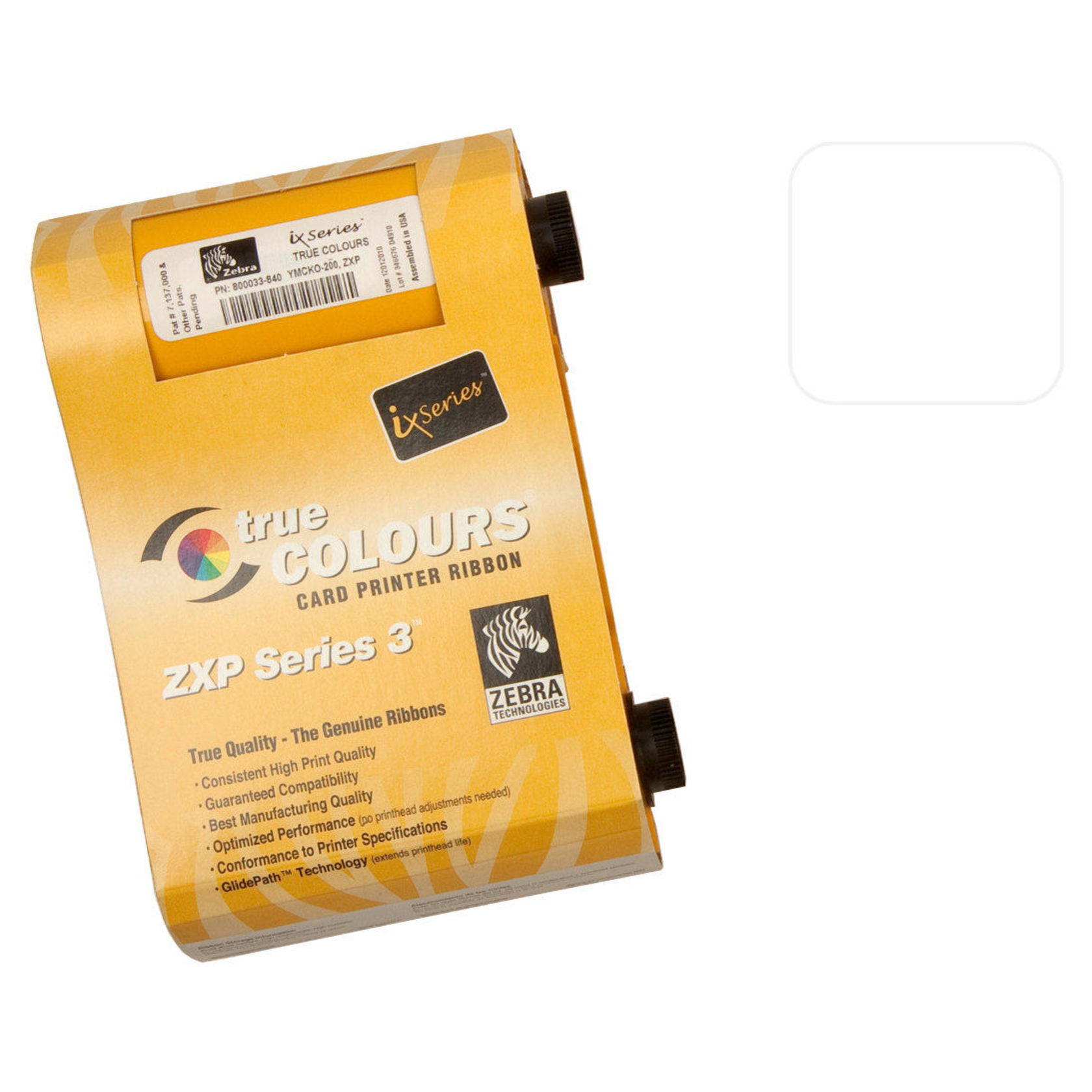 Zebra White Monochrome Ribbon 800033-809 - 850 Prints