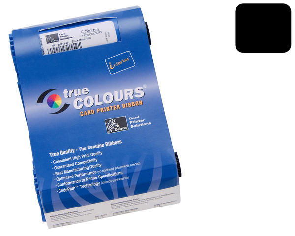 Zebra 800017-201 Black Monochrome Ribbon - 1000 Prints